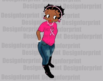 Betty Breast Cancer Awareness, Sublimation, Black Betty png, Instant download, Design for print,Trending, DTF, Wall Decor