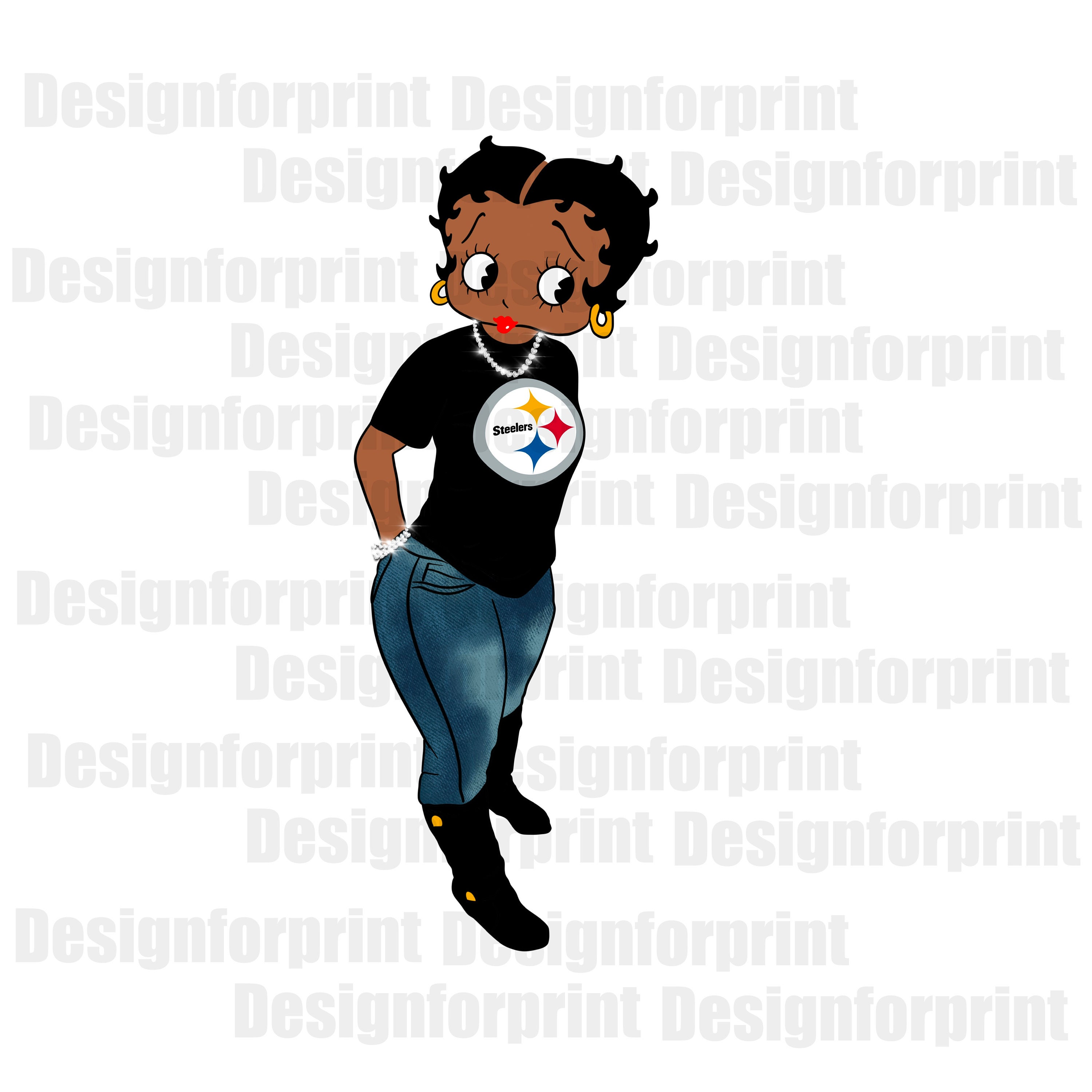 Betty Boop black Betty Boop png print file nfl nfl | Etsy