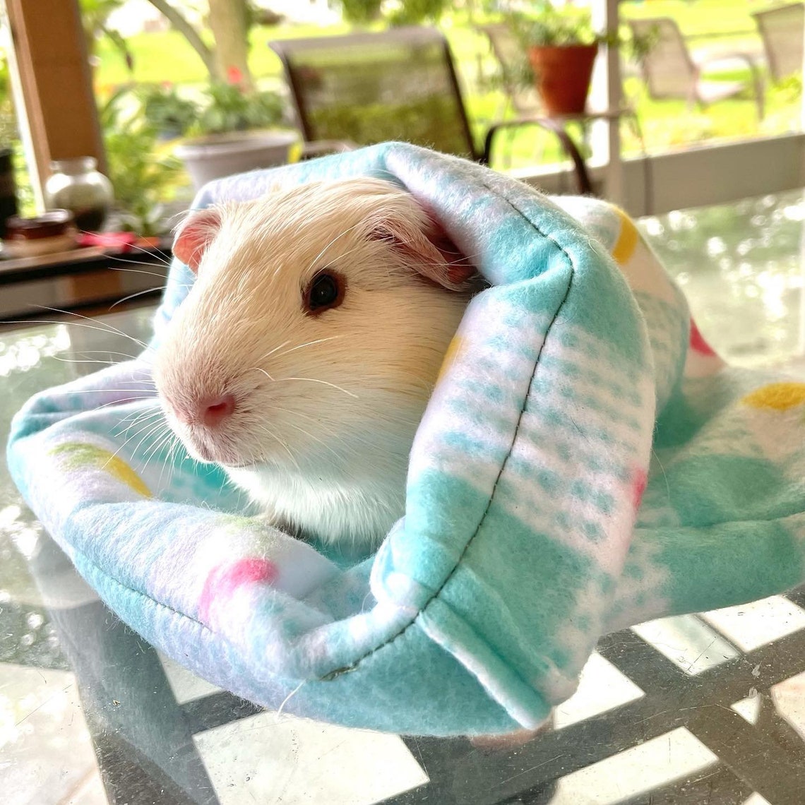 Happy jungle guinea pig snuggle sack large handmade fleece Etsy