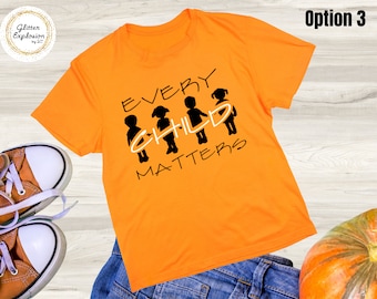 PORTION DONATED Every Child Matters Shirt, Spirit Day, Back to School, Orange, Kindness, Feather, Children, Kids T-Shirt, Custom Personalize