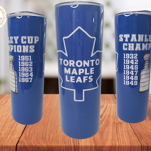 Toronto Maple Leafs Championship Becher, Hockey, Stanley Cup, Blau und Weiß, Geschenkidee, Vatertag, Geburtstagsgeschenk, Personalisierbar, Individuell