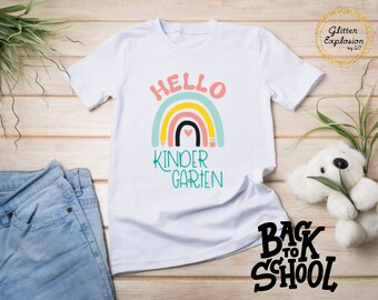Hello Kindergarten | Custom Kids Shirts, Students, Back to School, Students, Teacher, Kids Outfits