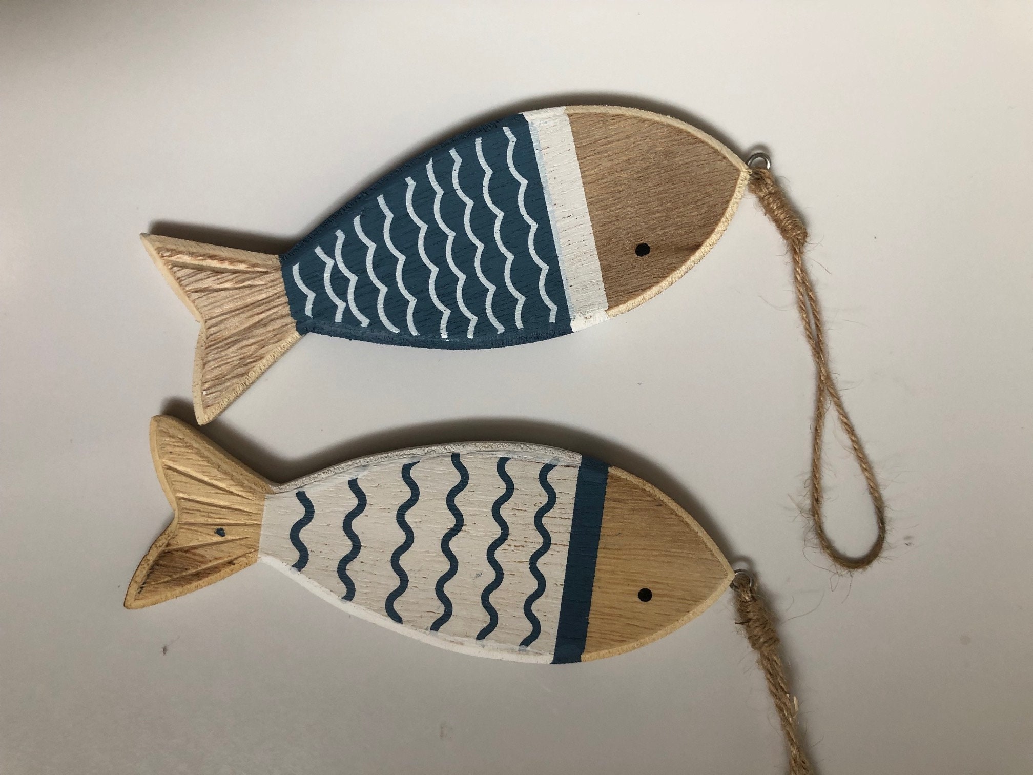 Set of 2 Hanging Fish decorations Etsy