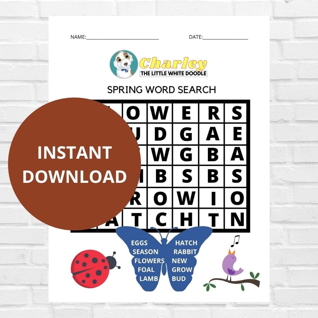 Word Search Worksheets Kids Words Practice Pre K | Etsy