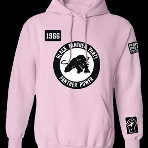 Pink Panther Power Hoodie, Custom Chenille Patchwork