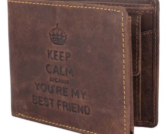 Leather Wallet, Men's Bifold Wallet, Genuine Leather Wallet, Friendship Day Gift Wallet, Bifold Wallet, Engraved Leather Wallet,Gift For Him