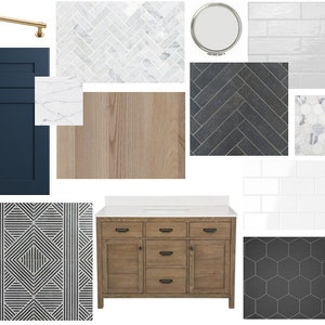 Whole House Finish Selections - Designer Picks - Modern Farmhouse Black, White and Navy