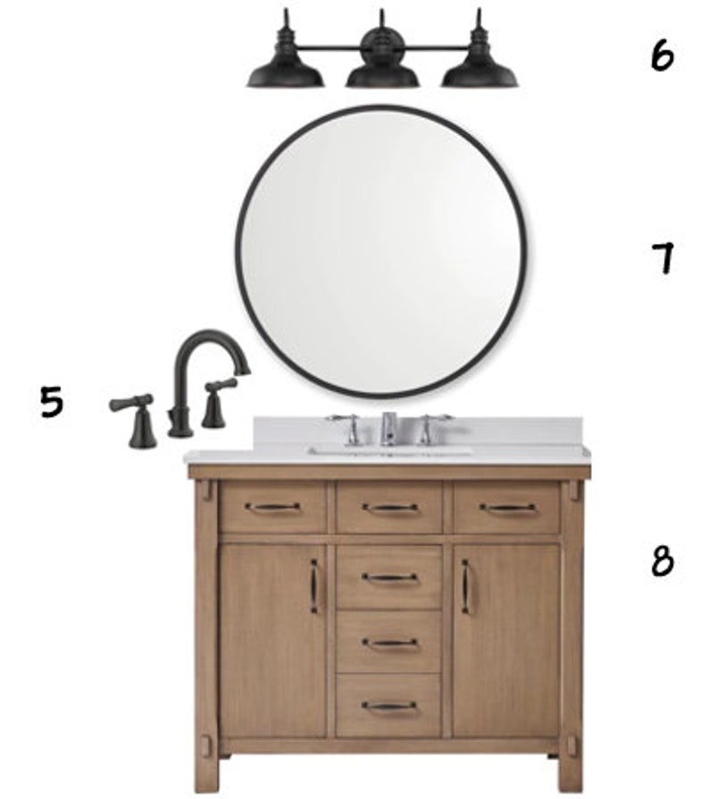 Bathroom Finishes and Fixtures Neutral Palette Bathroom Etsy