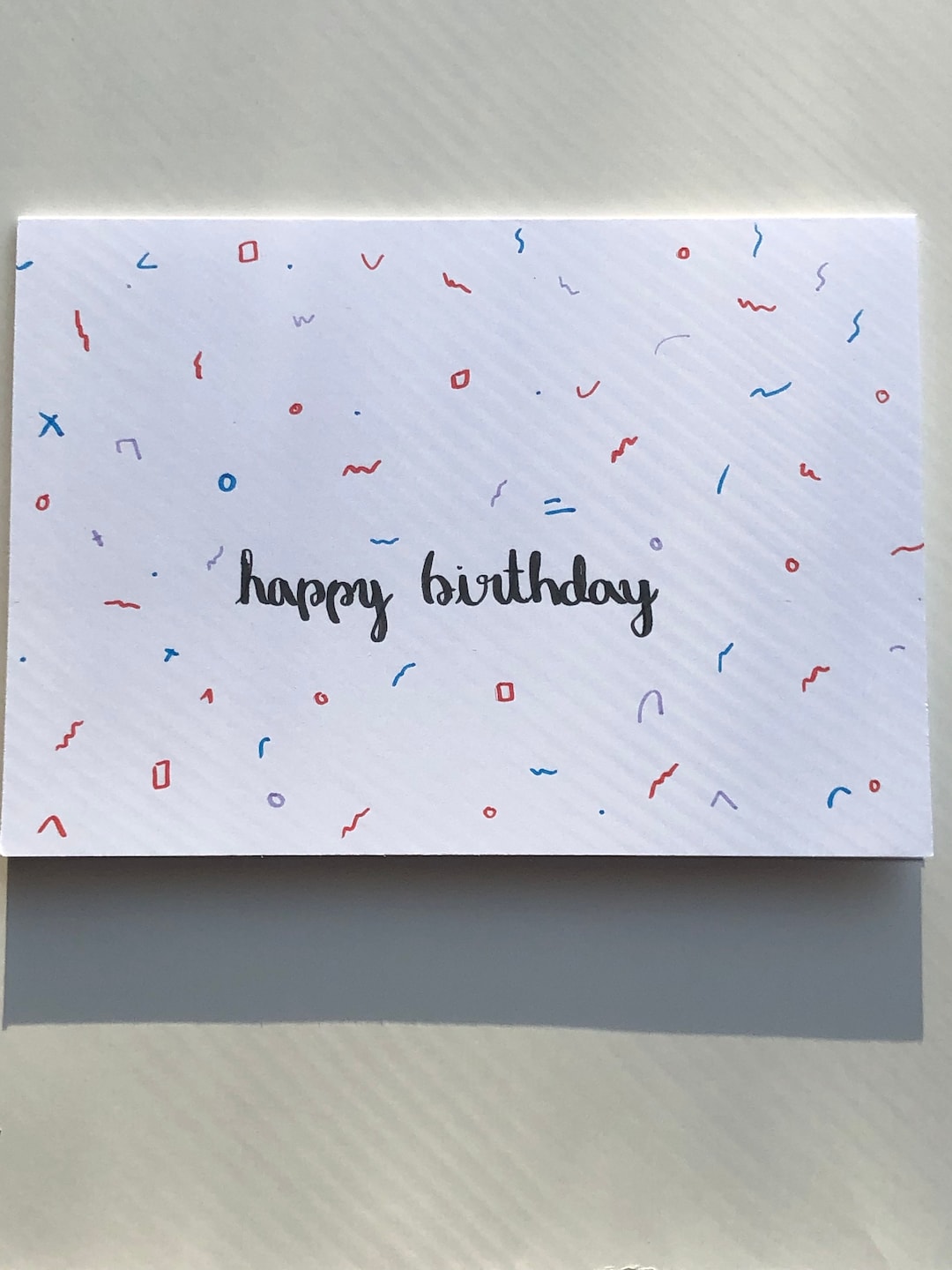 Handmade Aesthetic Birthday Card That Says, happy Birthday Perfect