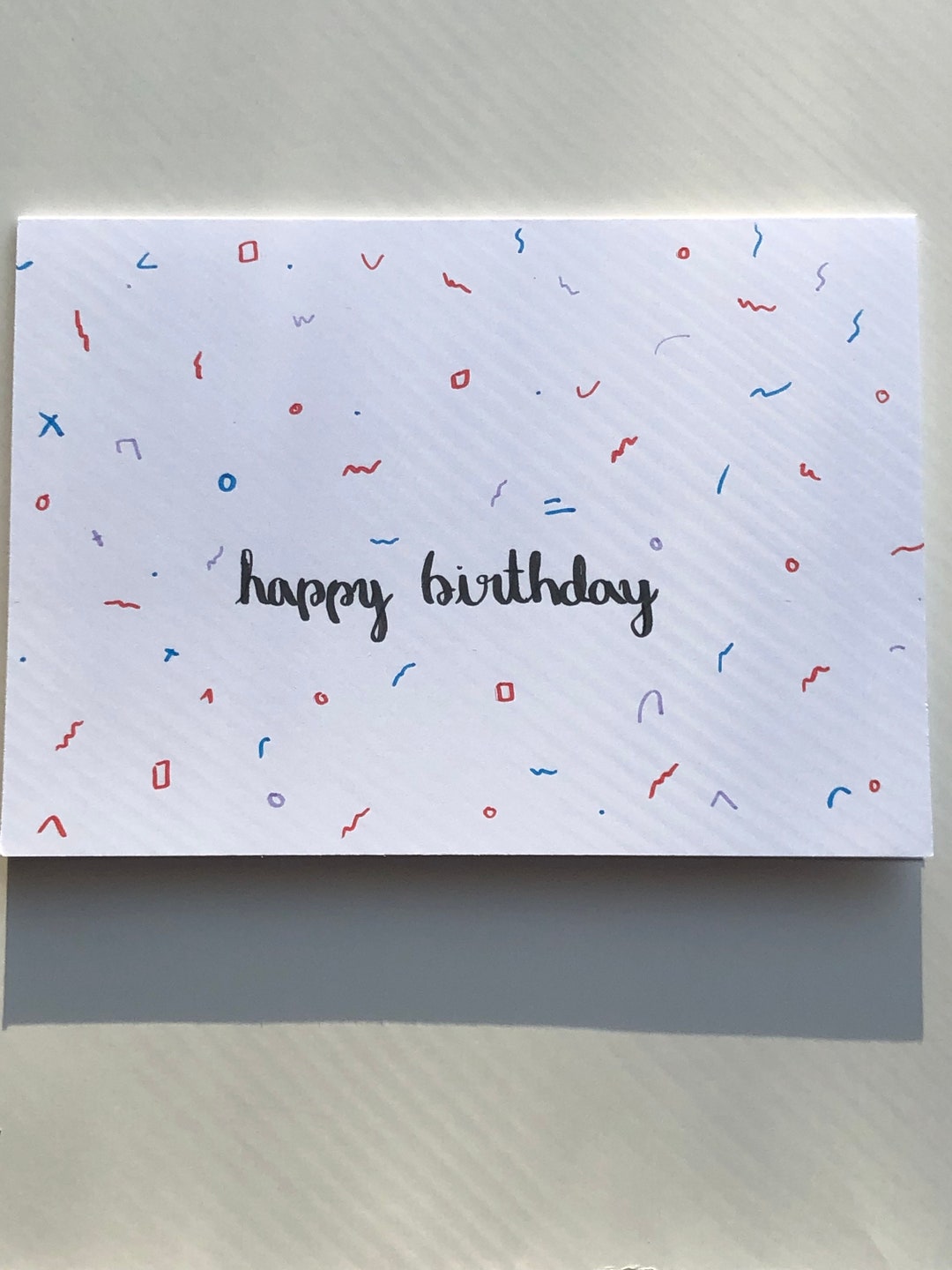 Handmade Aesthetic Birthday Card That Says, happy Birthday Perfect