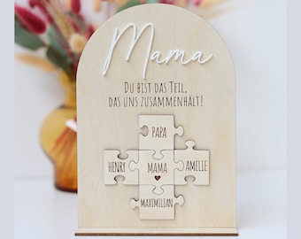 Muttertag Puzzle , Geschenk, Mutter , Papa, Oma, Opa DIY Familie Mama Papa Vatertag