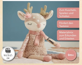 Große Spielfigur Kuschelpuppe Reh Ella 44 cm - Bieco- Kuscheltuch Personalisiert Namy Baby Party Geburt Geschenk Weihnachten