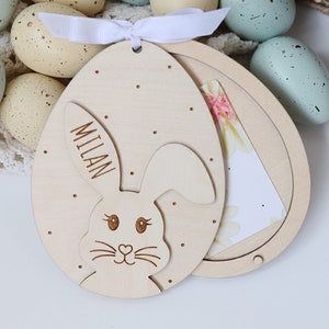 Sac de chèques personnalisé pour carte de chèques - Lapin de Pâques - cadeau, Pâques, pendentif, panneau, bricolage, panier de Pâques, panier de Pâques