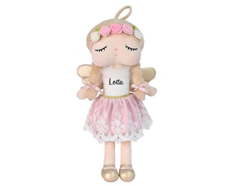 Metoo Puppe Engel ca.48 cm  - Personalisierbar, mit Name, Kuschelpuppe, Angel,