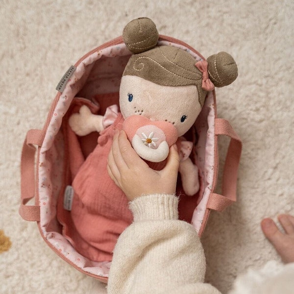 Little Dutch Babypuppe Puppe Rosa mit Zubehör, Personalisiert mit Namen Puppe, Geschenk
