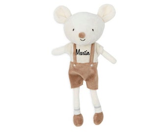 Peluche souris Bowie - Jollein poupée fée câlin cadeau câlin DIY personnaliser avec nom