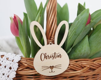 Osternanhänger "Hase Hopsi" aus Holz - Personalisiert, Geschenk, Ostern, Anhänger, Schild