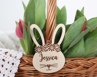 Osternanhänger "Hase Stella" aus Holz - Personalisiert, Geschenk, Ostern, Anhänger, Schild