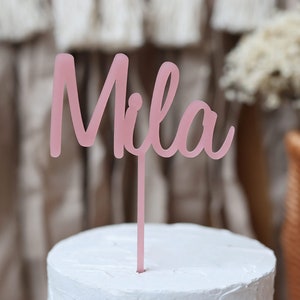 Nome del cake topper in acrilico Single Cake Plug Cake Deco DIY Topper Cake Topper Cake Attachment Nome della torta immagine 5