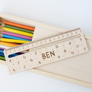 Ruler reading aid personalized, school child, bookmark different variants ruler DIY Buchstaben