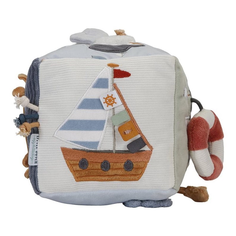 Little Dutch Lernwürfel Soft Sailors Bay Geschenk Ostern Personalisiert DIY Ostergeschenk Baby Fühlwürfel Bild 7