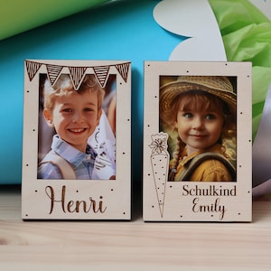 Niño escolar - marco para fotos instantáneas Instax mini fotos hechas de madera - personalizable