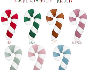 XL Candy Cane Kussen 60 cm in diverse kleuren Kerstmis Kerstmis KERST Kerstcadeau Gepersonaliseerd DIY cadeau