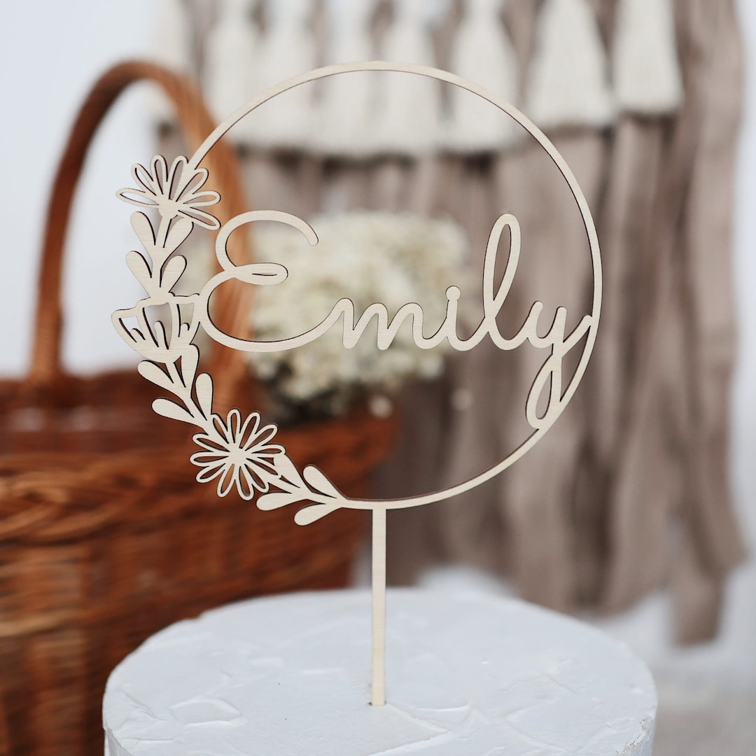 Table Topper Name Cake Topper Made of Wood with Name - Etsy