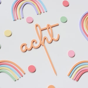 Cake Topper aus Acryl - Zahl