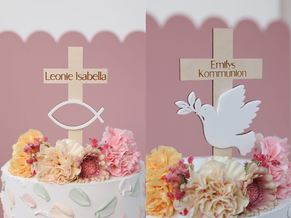Taarttopper, doop, 24 stuks, vis, eucalyptus, cupcake, taartdecoratie