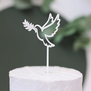 Mini cake topper dove communion / confirmation / baptism cake decoration cake decoration