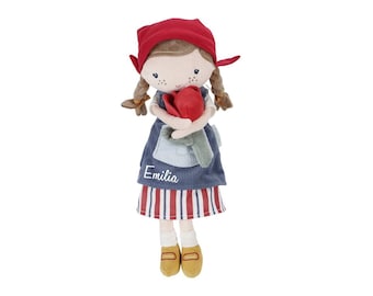 Muñeco de peluche holandés rosa 35 cm - Little Dutch Doll Soft Farm con nombre Navidad personalizado