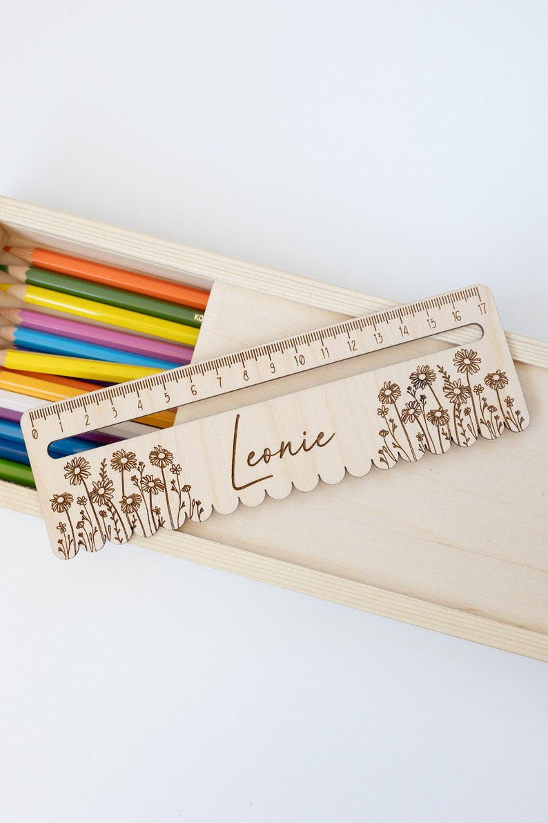 Ruler reading aid personalized, school child, bookmark different variants ruler DIY image 2