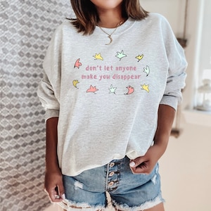 Heartstopper Sweatshirt, “Don’t Let Anyone Make You Disappear” Charlie Spring, Nick Nelson, Heartstopper TV Show Merch, LGBTQIA+ Friend Gift