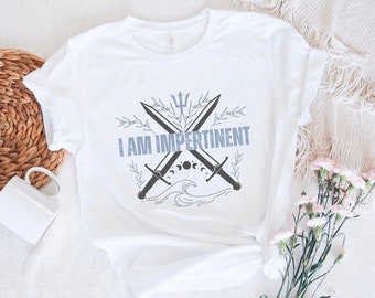 PJO T-shirt, “I Am Impertinent” Quote, Artistic Percy TV Show Merch, Sassy Quote, Merch For Percy Fan, Gift For Her, Gift For Him, PJO Art