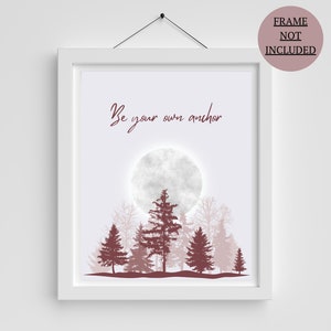 Teen Wolf high-quality poster inspired by the empowering quote Melissa McCall says to Scott McCall, “Be Your Own Anchor”. Beautiful wall art for Teen Wolf Room Decor. Perfect Christmas gift for a Scott McCall and Teen Wolf fan!