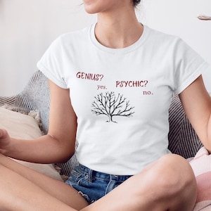 Teen Wolf Lydia Martin T-shirt, “Genius? Yes. Psychic? No.” Lydia Martin Quote, Teen Wolf TV Show Merch, Lydia Martin Merch, Gift For Her