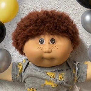 Vintage Cabbage Patch Kid JESMAR Boy SPAIN Auburn Fuzzy Hair Brown Eyes Freckles Head Mold #1 1984 Gifts For Daughter Sister Wife Mom Girls