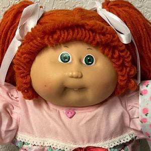 Vintage 1985 Cabbage Patch Kid Doll: Rote Haare, grüne Augen, OK Factory