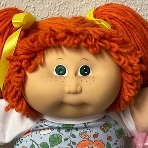 VERY RARE Vintage Cabbage Patch Kid Girl Red Hair Green Eyes Freckles