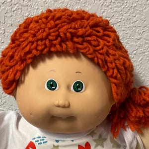 Vintage Cabbage Patch Kid Doll: Red Poodle Pony, Green Eyes, 1986 Collector&#39;s Item