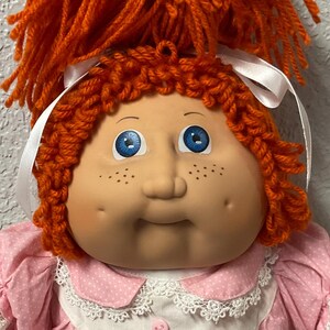 Vintage JESMAR Cabbage Patch Kid Doll: Red Ponytail, Blue Eyes, Freckles