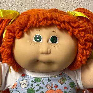 Vintage 1985 Cabbage Patch Kid: Red Hair, Green Eyes, Freckles, KT Factory