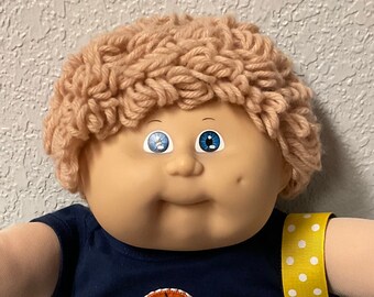 Vintage Cabbage Patch Kid Ragazza Grano Capelli Occhi Azzurri Testa Stampo #8 KT Fabbrica 1985 Collezionismo Collezionisti Bambola Regali per Ragazze Mamma Laureati Bambini