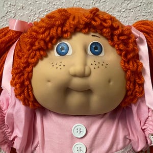 Vintage Cabbage Patch Kid JESMAR Doll: Red Hair, Blue Eyes, Freckles