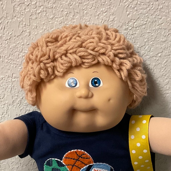 Vintage Cabbage Patch Kid Girl Wheat Hair Blue Eyes Head Mold #8 KT Factory 1985 Collectibles Collectors Doll Gifts For Girls Mom Grads Kids