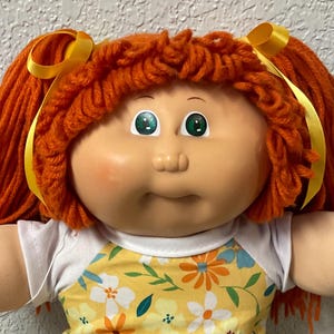 Vintage 1984 Cabbage Patch Kid Doll: Red Hair, Green Eyes, P Factory