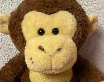 Plush Brown and Tan Monkey by Anico International Stuffed Animals Plush Toys Monkey Plushies Gifts For Girls Daughter Boys Son Mom Wife