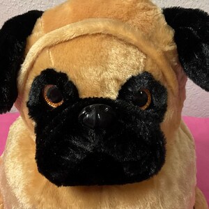 Tan & Black Pug Stuffed Animal: Plush Dog Toy