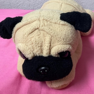 AURORA Plush Tan & Black Pug Dog Stuffed Animals Plush Toys Stuffies Plushies Gifts For Girls Boys Daughter Son Him Her